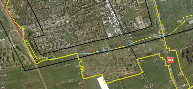 380 kV Midden-Delfland kaart - klik voor grote versie